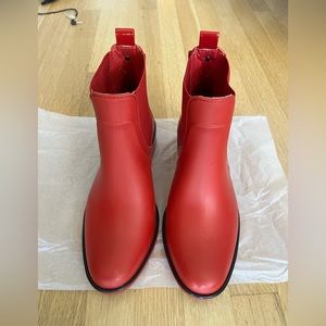 Kate Spade Sedgewick Red Ankle Rain Boots